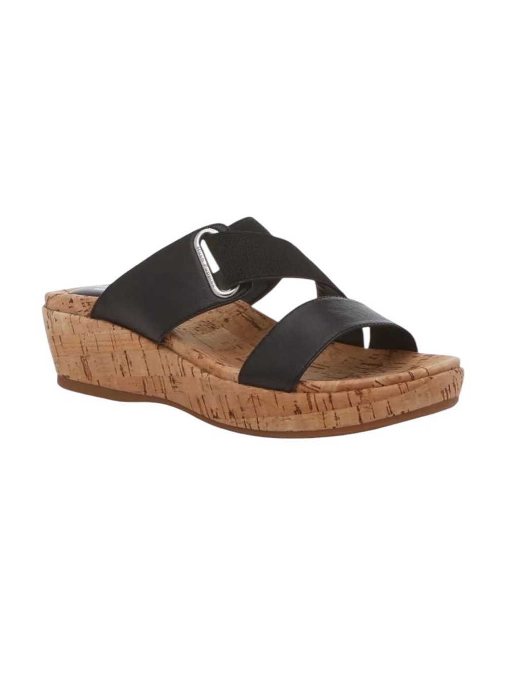Hush Puppies Coco Black Wedge Slip On Sandal Size 11‎